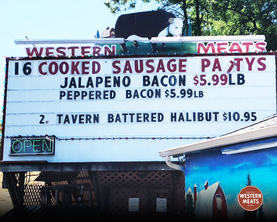 July 11 Billboard - 16 Cooked Sausage Pattys, Jalapeño bacon $5.99/lb Peppered Bacon 5.99/lb 2 Tavern Battered Halibut $10.95